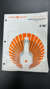 GE RT TABLE OPERATING MANUAL OM B7010C/D # 3-876