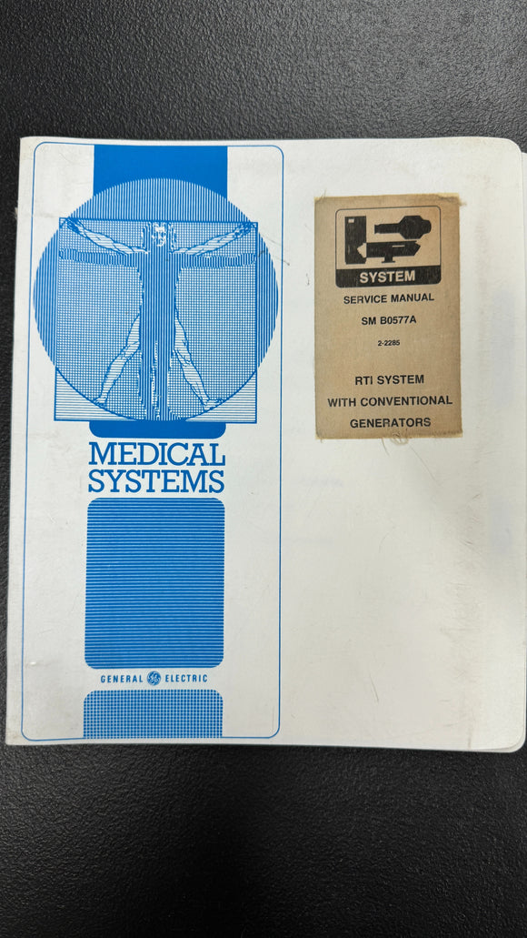 GE RTI SYSTEM SERVICE MANUAL SM B0577A # 2-2285