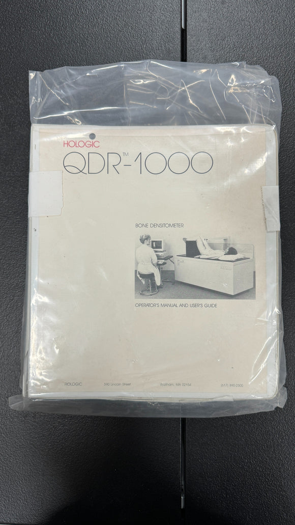 HOLOGIC QDR-1000  BONE DENSITOMETER OPERATOR'S MANUAL AND USER'S GUIDE