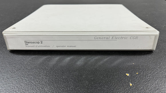 GE STENOSCOP 2 OPERATOR MANUAL, MANUEL D'UTILISATION  B00Y11E02
