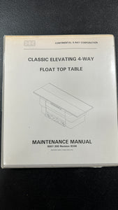 CONTINENTAL X-RAY CLASSIC ELEVATING 4-WAY FLOAT TOP TABLE MAINTENANCE 9007.300