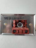 General Electric P9B10VN Red Emergency Off Push Button, Mulberry Plate, Used