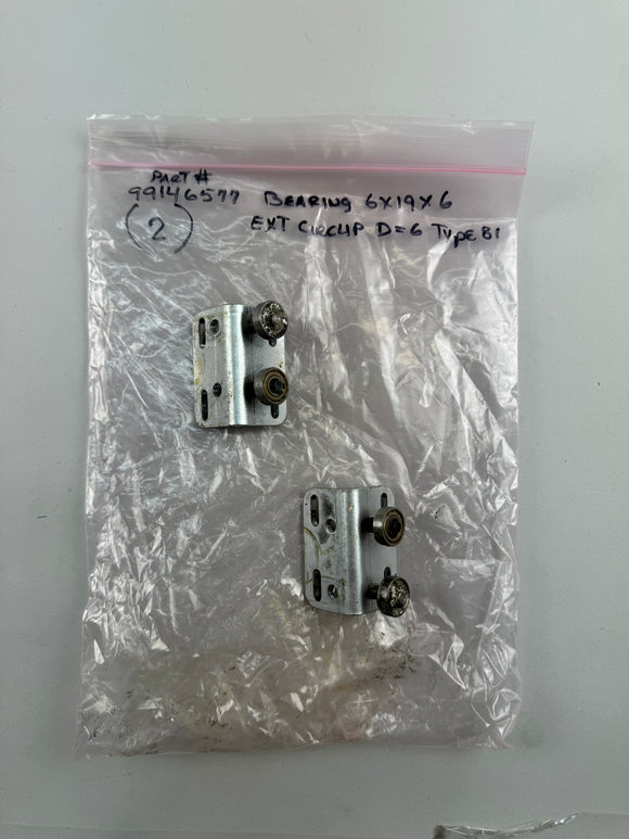Two Bearings Ext Circlip 6 x 19 x 6 D=6 Type 81