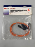 FIBER OPTIC 45-6127 DUPLEX MULTIMODE PATCHCORD ST/MM TO ST/MM- 3 METERS
