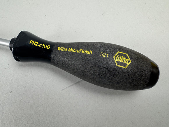 WIHA MICROFINISH 521 PH2X200 SLOTTED SCREWDRIVER