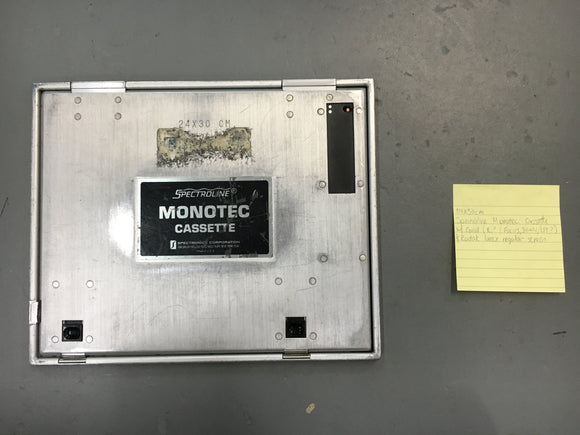 Spectroline 24cm x 30cm Monotec Cassette With Grid (R Unknown, F 34-44, LPI Unknown), Kodak Lanex Regular Screen