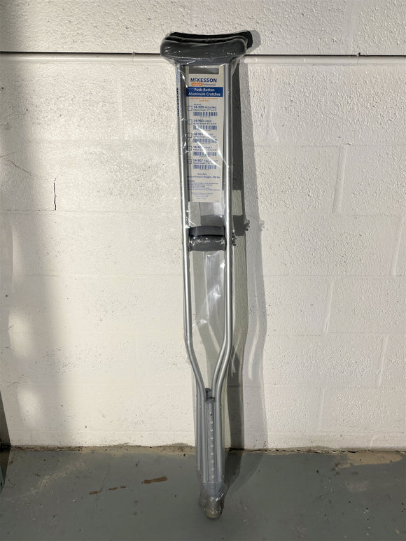 McKesson Push-Button Aluminum Crutches - Tall Adult