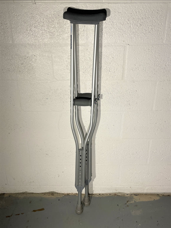 McKesson Push-Button Aluminum Crutches - Adult