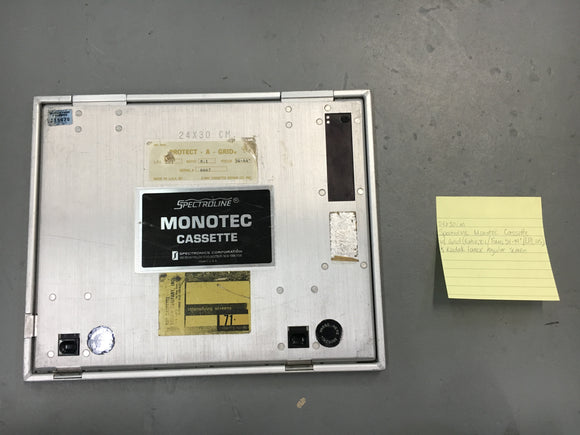 Spectroline 24cm x 30cm Monotec Cassette with Grid (R 8-1, F 34-44, LPI 103), Kodak Lanex Regular Screen