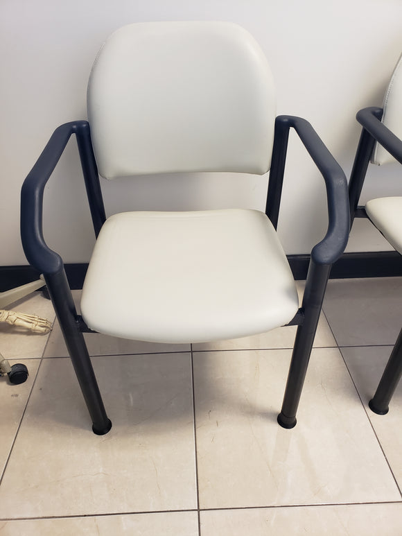 Midmark 680 Upholstered Side Chair with Arms, Model 680-001-216 Pebble Grey